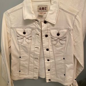 White jean jacket